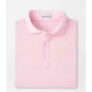 Peter Millar Cotton Polo Crown Comfort Harp Stripe Pink Breast Cancer Awareness